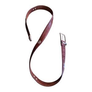 Ping Collection Genuine Leather Brown Belt Size 42 Silver Medallions 269-02